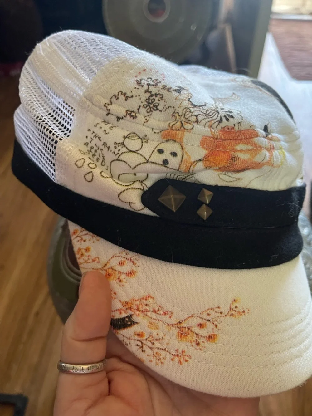 Volcom White Mesh & Black Strap Trucker Hat - Picture 2 of 8